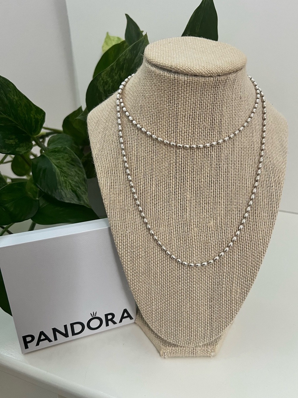 Rare Pandora Oval Link Rice Chain, 925, Vintage
